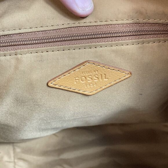 Fossil Talia Hobo Shoulder Bag Crossbody Purse Tan Stripe SHB2778558 Retail $228 - Picture 8 of 14